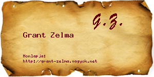 Grant Zelma névjegykártya